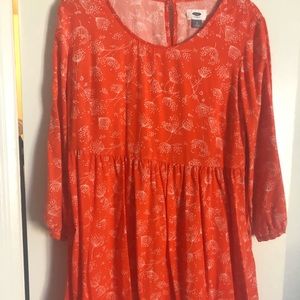 Orange dandelion dress